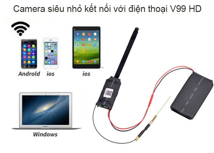 Camera ngụy trang V99 giám sát từ xa bí mật siêu nhỏ