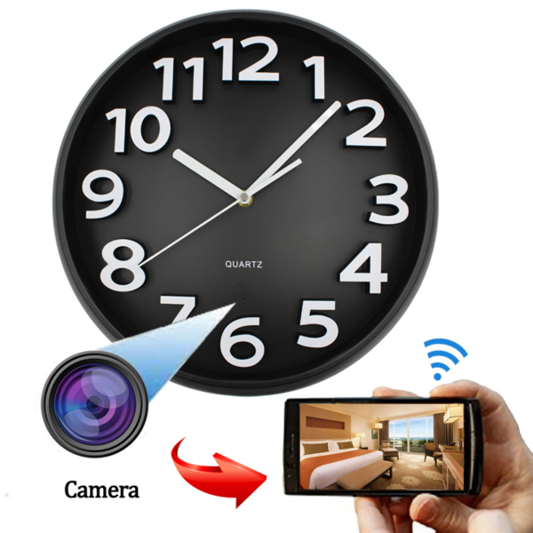 camera mini an ninh Dong Ho Treo Tuong Ket Noi Wifi Xem Tu Xa