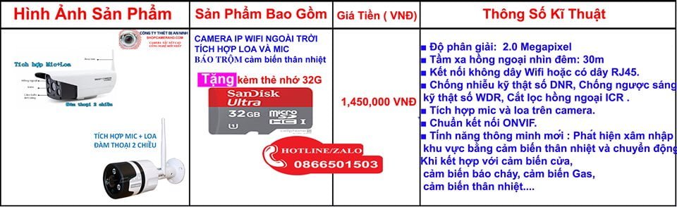 CAMERA WIFI NGOÀI TRỜI CAMERA WIFI NGOÀI TRỜI