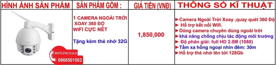 CAMERA WIFI XOAY NGOÀI TRỜI CAMERA WIFI XOAY NGOÀI TRỜI
