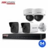 TRỌN BỘ 4 CAMERA IP POE HIKVISION 2.0 MP