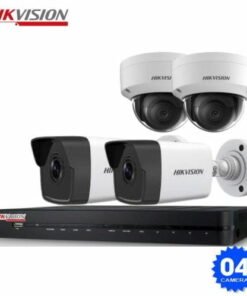 TRỌN BỘ 4 CAMERA IP POE HIKVISION 2.0 MP