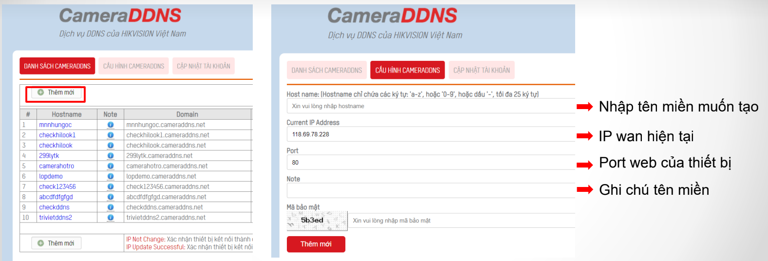 HƯỚNG DẪN CÀI ĐẶT TÊN MIỀN CAMERADDNS.NET CHO ĐẦU GHI HÌNH VÀ CAMERA IP HIKVISION giá rẻ, HILOOK