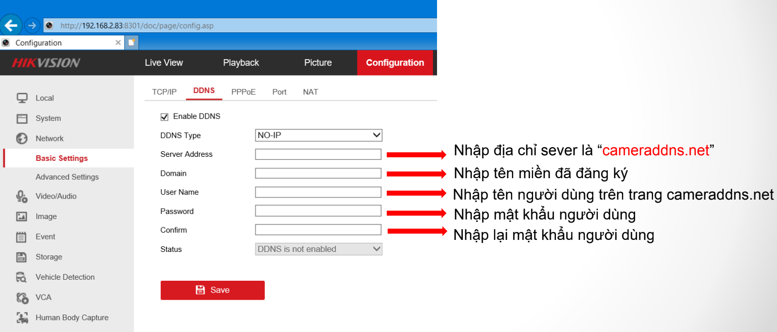 HƯỚNG DẪN CÀI ĐẶT TÊN MIỀN CAMERADDNS.NET CHO ĐẦU GHI HÌNH VÀ CAMERA IP HIKVISION giá rẻ, HILOOK