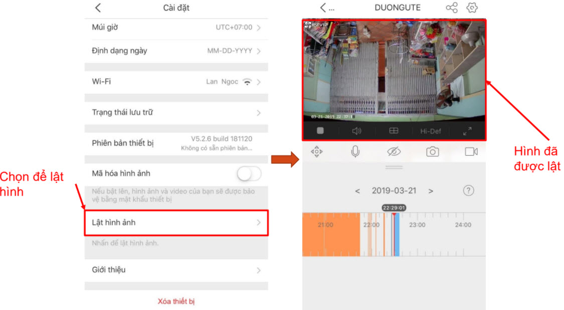 HƯỚNG DẪN QUAY HÌNH, LẬT HÌNH VÀ LƯU HÌNH LIÊN TỤC TRÊN CAMERA EZVIZ