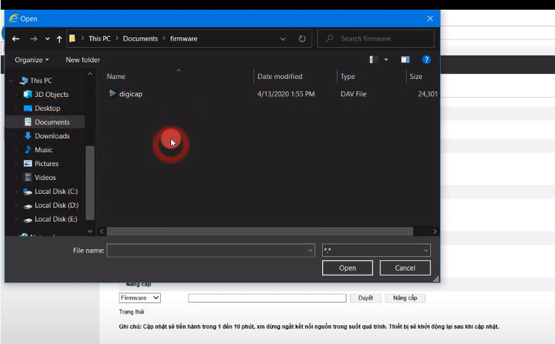 HƯỚNG DẪN CẬP NHẬT FIRMWARE CHO CAMERA ĐẦU GHI giá rẻ nhanh chóng TRÊN WEB