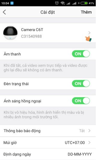 HƯỚNG DẪN SỬ DỤNG CAMERA THÔNG MINH CỦA EZVIZ C6T