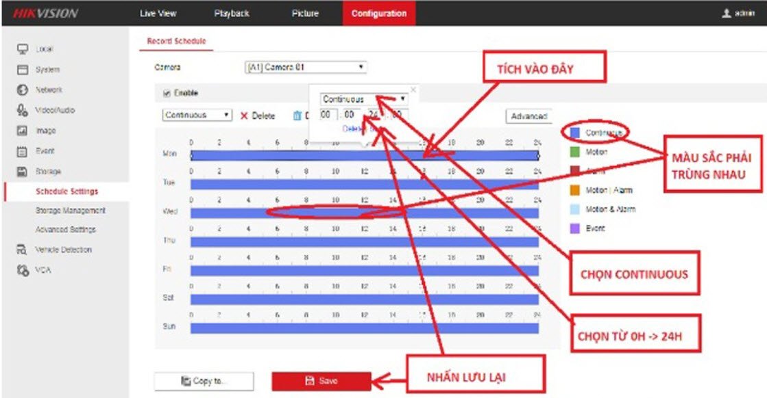 Hướng dẫn cài đặt và sử dụng Đầu ghi hình Hikvision