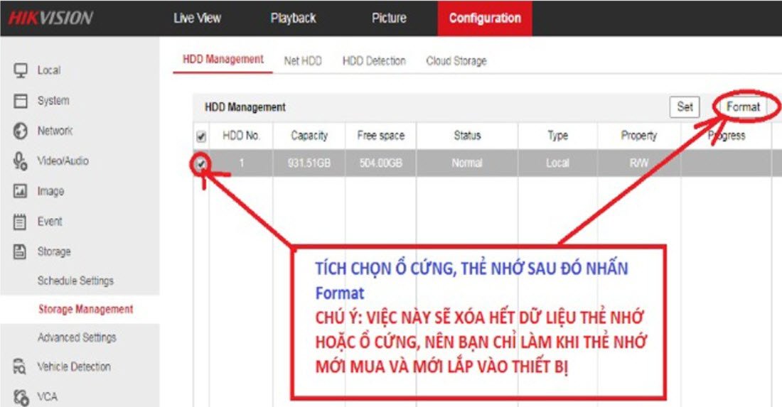 Hướng dẫn cài đặt và sử dụng Đầu ghi hình Hikvision