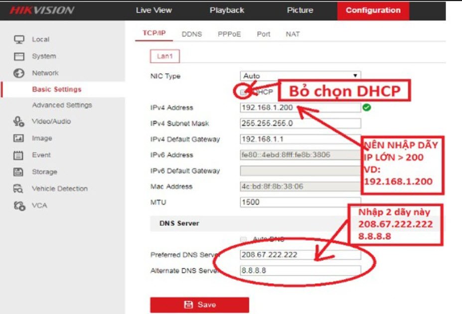 Hướng dẫn cài đặt và sử dụng Đầu ghi hình Hikvision