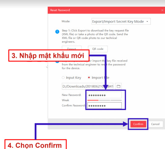 Hướng dẫn reset mật khẩu camera hikvision