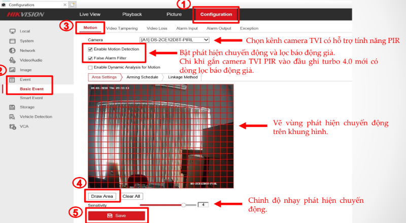 loc-bao-dong-gia-tren-dau-ghi-hinh-camera-hikvision HƯỚNG DẪN SỬ DỤNG TÍNH NĂNG PHÁT HIỆN CHUYỂN ĐỘNG LỌC BÁO ĐỘNG GIẢ