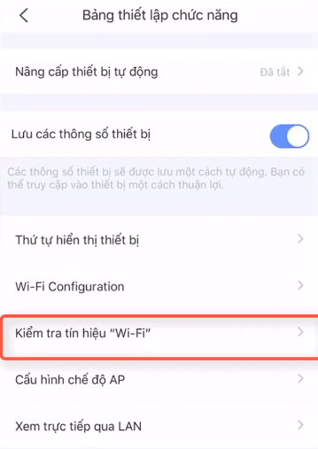 HƯỚNG DẪN KIỂM TRA TÍN HIỆU INTERNET WIFI  TẠI VỊ TRÍ LẮP ĐẶT TRÊN ỨNG DỤNG CAMERA EZVIZ