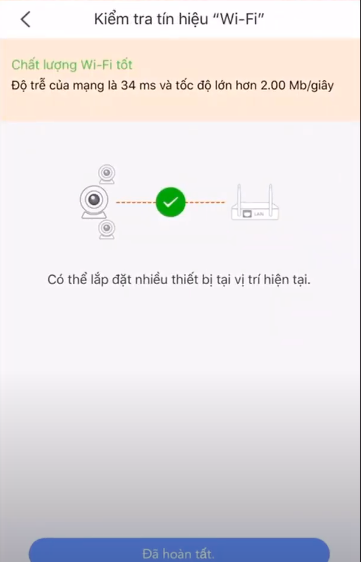 HƯỚNG DẪN KIỂM TRA TÍN HIỆU INTERNET WIFI  TẠI VỊ TRÍ LẮP ĐẶT TRÊN ỨNG DỤNG CAMERA EZVIZ