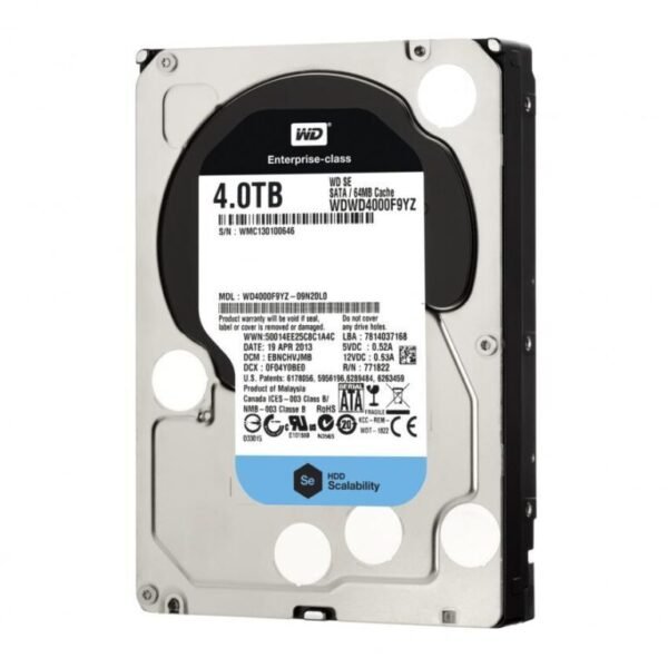 Ổ cứng HDD Western 4TB 3.5 inch Sata (WD4000F9YZ SE) (Đen)