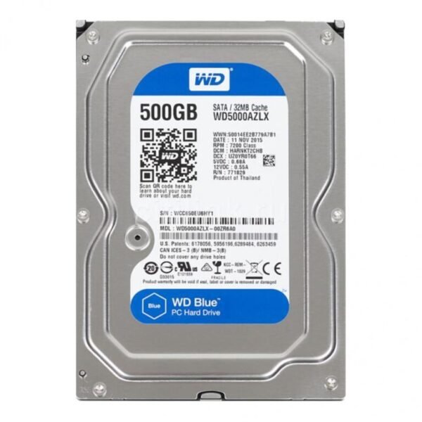 Ổ cứng HDD Western 500GB 3.5 inch Sata (WD5000AZLX) (Xanh) hdd cho camera