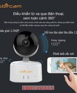 CAMERA IP WIFI SIÊU NÉT XOAY 4 CHIỀU-ĐÀM THOẠI 2 CHIỀU CỰC RÕ  - Ebitcam E2-X (2.0MP)