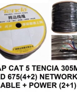 Phụ Kiện Dây camera Cáp CAT 5 TENCIA 305 Mét AD 675(4+2) NetWork Cable +Power(2+1)