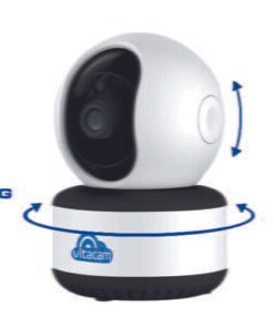 Vitacam XOAY 360 TRONG NHÀ - 2.0Mpx Full HD 1080MPX chuẩn H265X