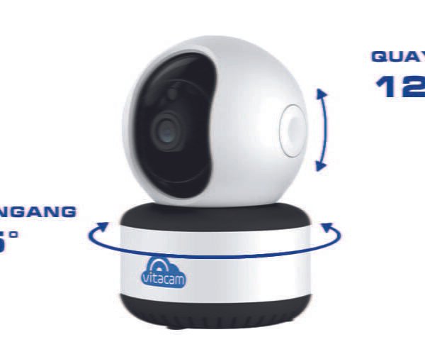 Vitacam XOAY 360 TRONG NHÀ - 2.0Mpx Full HD 1080MPX chuẩn H265X
