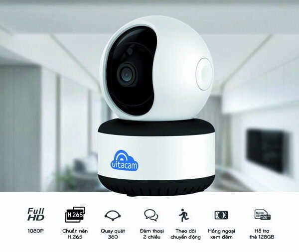 Alternative view of Vitacam XOAY 360 TRONG NHÀ - 2.0Mpx Full HD 1080MPX chuẩn H265X