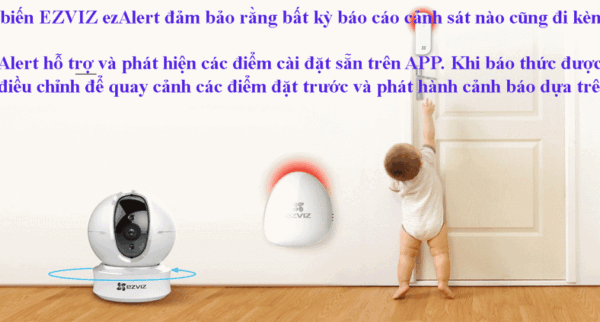 Alternative view of CAMERA QUAY QUÉT 360 ĐỘ THEO DÕI CHUYỂN ĐỘNG THÔNG MINH CS-CV246 EZVIZ ( 1MPX)