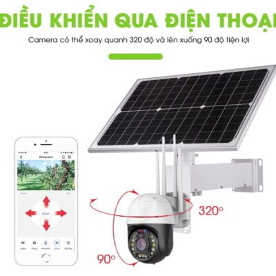 Camera Năng Lượng Mặt Trời Không Dây Xoay 360 pin 36 GIỜ