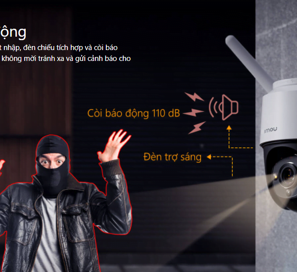 CAMERA WIFI BÁO TRỘM  XOAY 360 NGOÀI TRỜI |  DJVISION HD7826C 3.0 Megapixel | (XOAY 360 ,Đàm Thoại 2 Chiều ,Nhận Diện người , bật led sáng và loa cảnh báo)