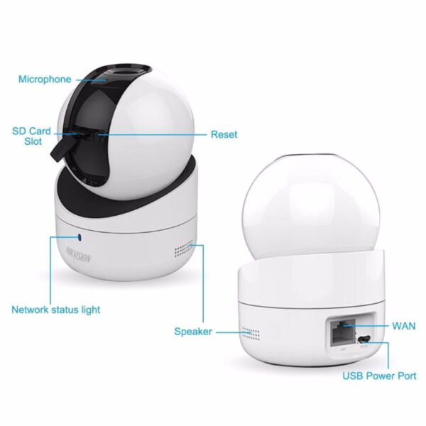 CAMERA IP WIFI SIÊU NÉT QUAY QUÉT 4 CHIỀU có đàm thoại và thẻ nhớ HIKVISION DS-2CV2Q21FD-IW (2MP)