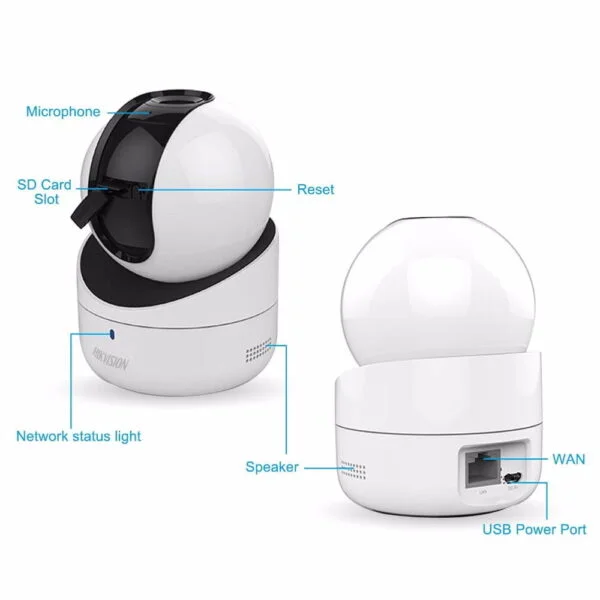 CAMERA IP WIFI SIÊU NÉT QUAY QUÉT 4 CHIỀU có đàm thoại và thẻ nhớ HIKVISION DS-2CV2Q21FD-IW (2MP)