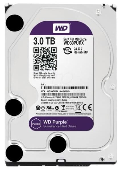 Ổ cứng chuyên dụng 3TB WESTERN PURPLE WD30PURX- Ổ Cứng Chính Hãng