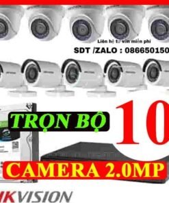 TRỌN BỘ 10 CAMERA HIKVISION 2.0MP
