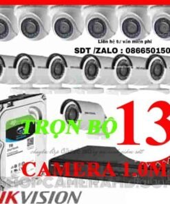 TRỌN BỘ 13 CAMERA HIKVISION 1.0MP