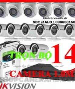 TRỌN BỘ 14 CAMERA HIKVISION 1.0MP