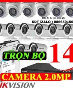 TRỌN BỘ 14 CAMERA HIKVISION 2.0MP