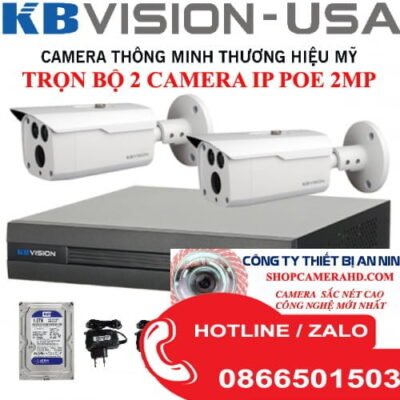LẮP ĐẶT TRỌN BỘ 2 CAMERA IP POE