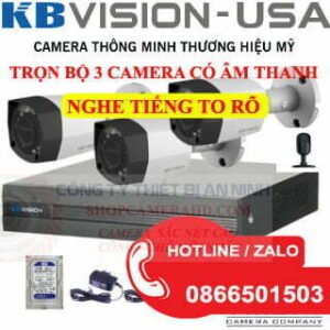 TRỌN BỘ 3 CAMERA CÓ ÂM THANH