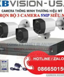 Lắp Đặt Bộ 3 Camera Siêu nét 5.0mpx