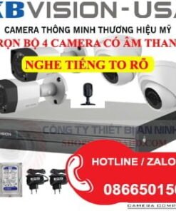 TRỌN BỘ 4 CAMERA CÓ ÂM THANH