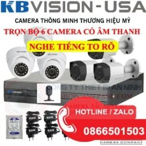 TRỌN BỘ 6 CAMERA CÓ ÂM THANH