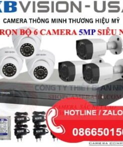 Lắp Đặt Bộ 6 Camera Siêu nét 5.0mpx