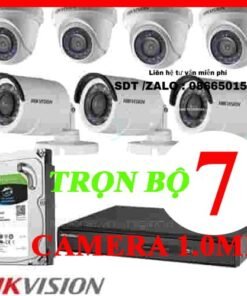 TRỌN BỘ 7 CAMERA HIKVISION 1.0MP