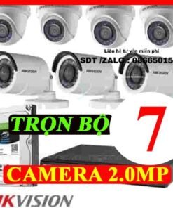 TRỌN BỘ 7 CAMERA HIKVISION 2.0MP