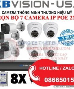 LẮP ĐẶT TRỌN BỘ 7 CAMERA IP POE