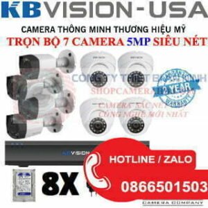 Lắp Đặt Bộ 7 Camera Siêu nét 5.0mpx