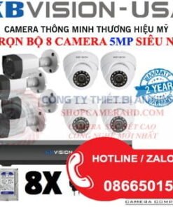 Lắp Đặt Bộ 8 Camera Siêu nét 5.0mpx
