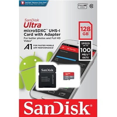Thẻ nhớ MicroSD SANDISK 128GB - Hàng Chính Hãng