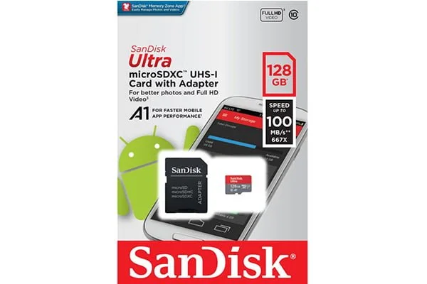 Thẻ nhớ MicroSD SANDISK 128GB - Hàng Chính Hãng