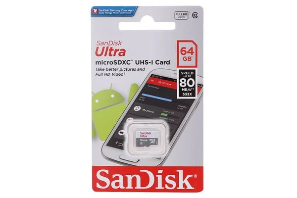 Thẻ nhớ MicroSD SANDISK 64GB - Hàng Chính Hãng
