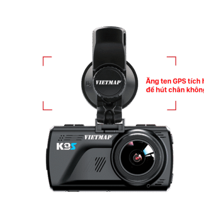 Camera Hành TRình VietMap K9s Ghi hình rõ nét 2K với thông tin tọa độ, tốc độ, bản đồ